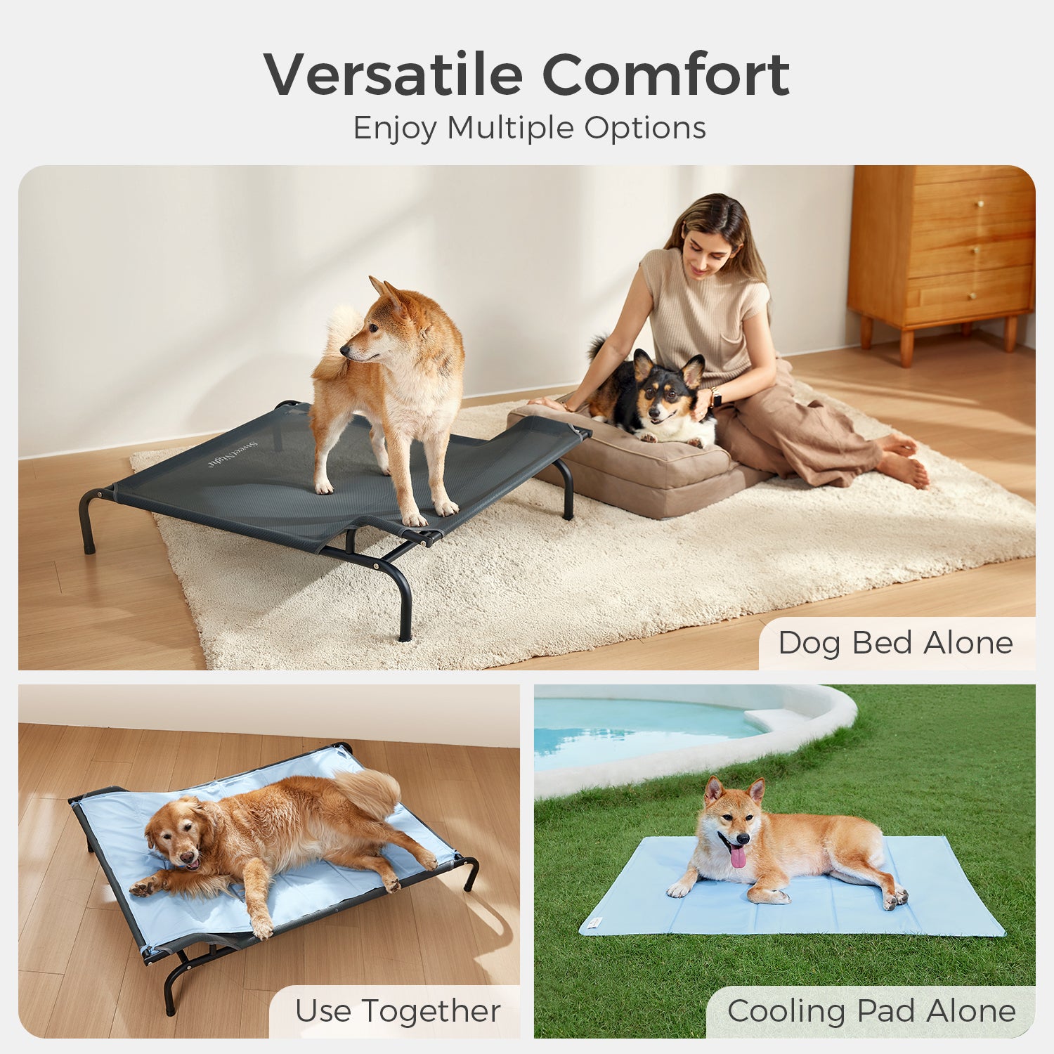 SweetNight Cooling Elevated Dog Bed