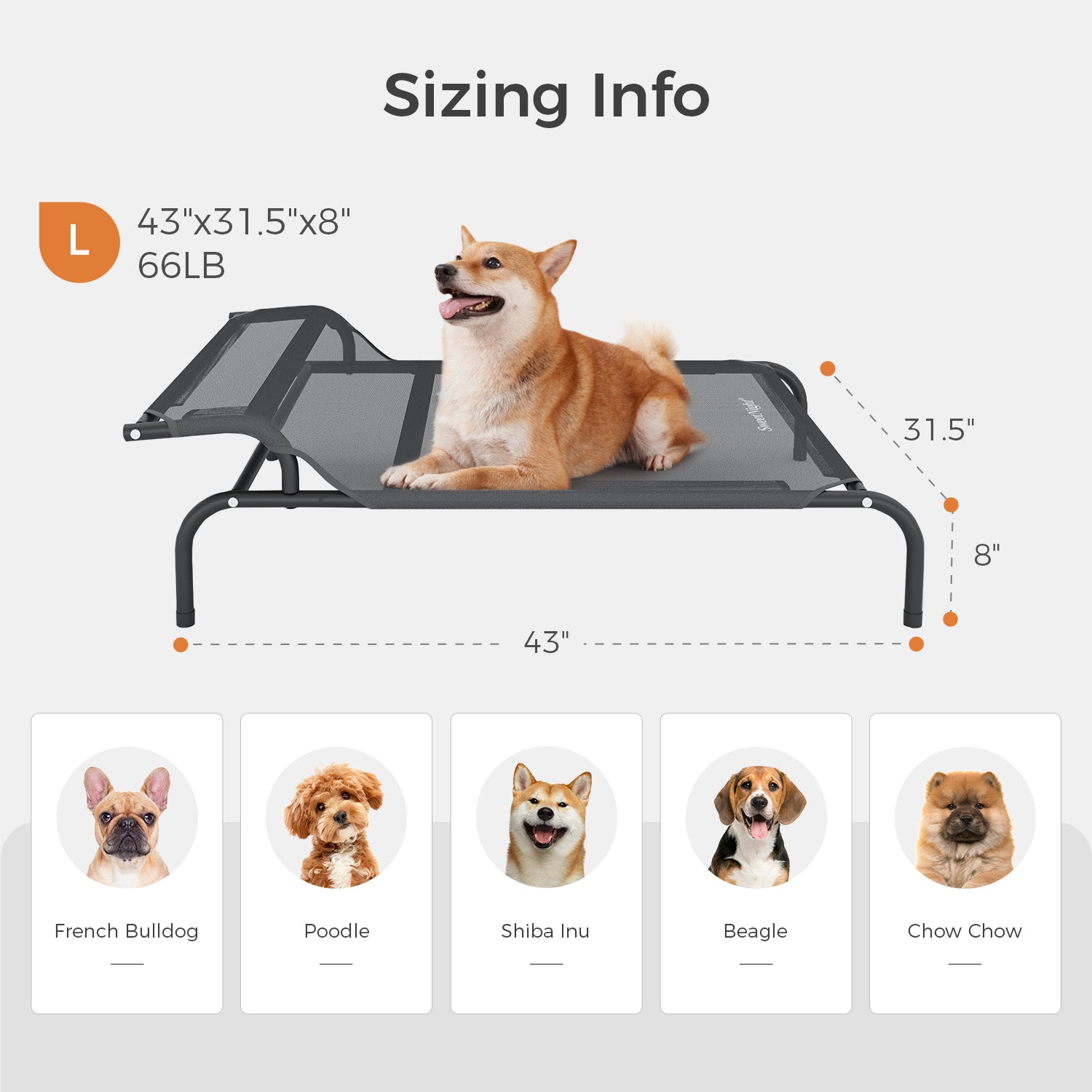 SweetNight Cooling Elevated Dog Bed